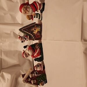 Festive Santa and Gingerbread Ornament Collection